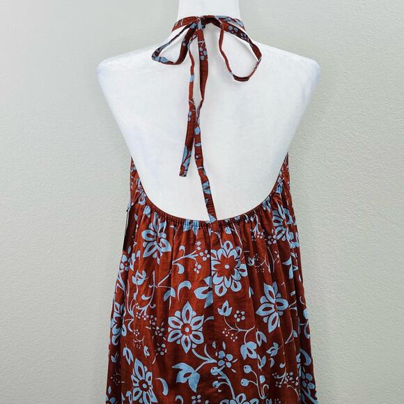 Anthropologie Faithfull the Brand Brise Halter Maxi Dress Oceania Floral 8/LGE - Picture 10 of 14